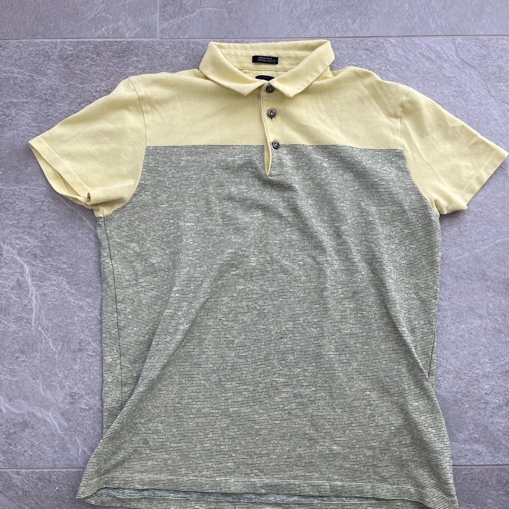 Boss Yellow and Gray Polo Shirt